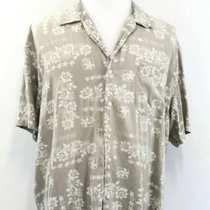 G. H. Bass & Co Mens Silk Casual Button Down Shirt Sz M